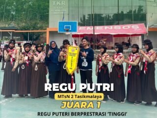 Regu Putri MTsN 2 Tasikmalaya Sabet Juara 1 Berprestasi Tinggi dalam Lomba Tingkat II Kwaran Pageurageung 2026
